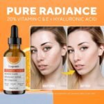 Lupure Professional Vitamin C Face Serum 20%, Anti Aging Facial Super Vit C Serum with Ascorbic Acid Hyaluronic Acid & Vitamin E for Dark Spots, Skin Care, Christmas Gift & Stocking | 1 Fl. Oz - Image 4