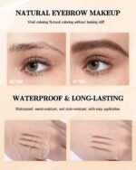 Eyebrow Powder Makeup Kit,2 Colors Waterproof Long Lasting Brown/Grey Eye Brow Tinting Powder Palette,Professional Eyebrow Filler Makeup Gifts for Women with Mirror Brow Brush & Razor-Set 02# - Image 5