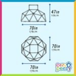 Eezy Peezy Climber with Top - Active Indoor Outdoor Play Set Climbing Dome Equipment Toys - Fun for Kids Ages 3 to 6 Years Old, Green and Blue - Image 7