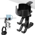 360° Rotating Controller Headphone Holder - Larger Desk Cup Holder with Adjustable Headset Hanger Controller Stand | Clamp On Desk Organizer | Gaming Pc Accessories - Image 2