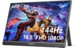 ARZOPA 16.1'' 144Hz Portable Gaming Monitor, 106% sRGB 1080P FHD Kickstand Portable Monitor with HDR, Ultra Slim, Eye Care, External Second Screen for Laptop, PC, PS5, Mac, Xbox-Z1FC - Image 2