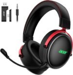 Acer 2.4GHz Wireless Gaming Headsets for PS5, PS4, PC, Switch, Tri-Mode Bluetooth Gaming Headset with Mic, Stereo Sound, 40+Hr Battery, 50mm Drivers - Black - Image 2