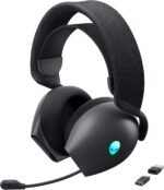 Alienware Tri-Mode Wireless Gaming Headset AW725H - Wired/Wireless, Bluetooth 5.3, Audio Output - 20 Hz, Mini-Phone (3.5mm), Battery Talk Time Up to 55 Hrs (Bluetooth), Dark Side of The Moon - Image 2