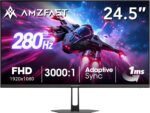 Amzfast 24.5 Inch 280Hz/240Hz FHD 1080p Gaming Monitor, 1ms Adaptive Sync, 3000:1, 126% sRGB, 93% DCI-P3, TÜV Rheinland Eye Care, HDMI 2.0 x 2 & DP 1.4 x 2, AMZG25X1 Pro - Image 2