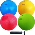 AppleRound 8.5-inch Dodgeball Playground Balls, Pack of 4 Balls with 1 Pump, Official Size for Dodge Ball, Handball, Camps and Schools - Image 2