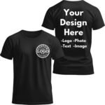 Bulk Custom T Shirts with Logo/Photo/Text,Customized T Shirts for Men Women,Personalized Cotton Tee Front/Back Print - Image 2