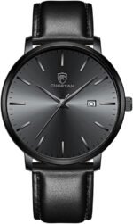 CHEETAH Minimalist Waterproof Quartz Watches for Men with Leather Strap, Auto Date - Image 2