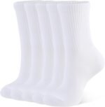 CLOSEMATE Womens Calf Crew Socks Comfortable Soft Cotton and Lightweight 5 Pairs - Image 2