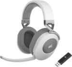 Corsair HS65 Wireless Multiplatform Gaming Headset with Bluetooth - Dolby Audio 7.1 - Omni-Directional Microphone - iCUE Compatible - PC, Mac, PS5, PS4, Mobile - White - Image 2