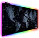 Extended RGB Gaming Mouse Pad, Extra Large Gaming Mouse Mat for Gamer, Waterproof Office Desktop Mat with 10 Lighting Mode, for PC Computer RGB Keyboard Mouse - 31.5'' x 15" x 4mm(Map) - Image 2