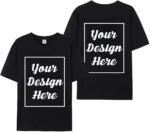 FEEGO Custom T-Shirts Unisex Men Women - Create Your Own Tailored Print with Photo Text Logo Unique Design Gift - Image 2