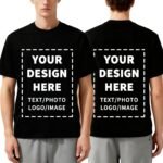 FEEGO Unisex Custom T Shirts for Men Women - Design Your Own with Photo, Front & Back Print, Short Sleeve Cotton Tees - Image 2