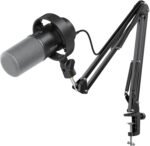 FIFINE K688 Podcast Microphone Kit, USB/XLR Dynamic Microphone with Boom Arm for PC/XLR Mixer, Gaming Mic with Mute Button, Headphone Jack for Vocal, Voice-Over, Streaming, Music Recording -K688CT - Image 2
