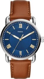 Fossil Men's Copeland Quartz Stainless Steel and Leather Three-Hand Watch for Men - Image 2