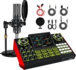 G9 Podcast Equipment Bundle with Audio Mixer for Streaming Singing, 3.5mm Condenser Microphone Kit, Voice Changer, Noise Reduction, Bluetooth, Plug & Play for PC, Phone, TikTok, YouTube - Image 2