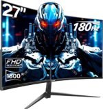 Gawfolk 27 inch Curved Gaming Monitor,144Hz/180Hz PC Monitor Full HD 1080P, Frameless 1800R Computer Display with FreeSync & Eye-Care Technology, Wall Mountable, DP, HDMI Port (Black) - Image 2