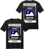 Gildan Custom Softstyle T-Shirt - Personalized US-Cotton Men Tee Shirts - Add Front & Back Design with Your Image Text Photo - Image 2