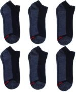 Hanes Men’s Max Cushion Low Cut Socks, 6, 8, and 12 Pair Pack, White and Black - Image 2