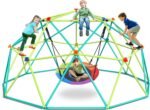 Hapfan 10 ft Climbing Dome Swing Set with Saucer Swing, Jungle Gym for Kids Outdoor Backyard, Supports 800lbs, Easy Asssembly, Rust-Resistant Outdoor Playset for Ages 3-8 8-12 - Image 2