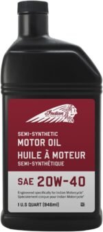 Indian Motorcycle Oil 20W-40 Semi-Synthetic for Specific Chief, Chieftain, Roadmaster, Springfield Models and More With Thunderstroke 111 & 116 Air Cooled Engines, Motor Oils, 1 Quart, Qty 1-2880012 - Image 2