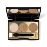 KYDA 3 Colors Eyeshadow Plaette, Shimmer Brown Eyeshadow, Pearl Champagne Bronzer Eyes Shadow, Lasting High Pigment Neutral Earth Tone Eye Shadow, Mini Eyes Glitter Makeup Pallet for All Skin - Image 2