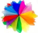 Lolakee Juggling Scarves, 12 PCS Dance Scarves for Kids Play Silk Scarve for Toddlers Children Movement Music Scarf Magic Tricks Performance Props Accessories Rhythm Band Scarfs 12colors 24 inches - Image 2