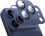 MAGIC JOHN for iPhone 17 Pro Camera Lens Protector 6.3'', HD Clear, Magnetic Tempered-Glass Lens Film, Ultra-Tough, Anti-Scratch, Case Friendly, 2 Pack,Blue - Image 2