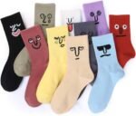 Meloday 10 PACK Crazy Funny Emotion Crew Socks Soft Cotton - 10 different fun designs and color per pack - Image 2