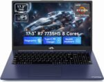 NIMO 17.3" Laptop, AMD Ryzen 7 7735HS (8C/16T, Up to 4.75GHz), 16GB DDR5 RAM, 256GB PCIe 4.0 SSD, 100W PD Fast Charging, FHD Display, Backlit KB, Fingerprint, SD Card Reader, Windows 11 Home - Image 2