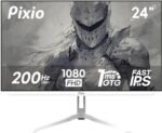 Pixio PX248 Wave White 24 inch 200Hz Refresh Rate FHD 1080p Resolution Fast IPS Panel 1ms GTG Response Time Built-in Speakers Gaming Monitor with Adaptive Sync - Image 2