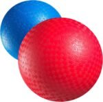Red & Blue Kickball Set - (8.5 Inch) with Pump for Toddlers Kids & Adults - Gym Sports Toys - Fun Playground Balls for Kids Dodgeball, Four Square, PE, Games, Recess and More - Image 2