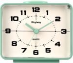 Retro Analog Alarm Clock,Battery Operated,4" Vintage Decor for Bedroom, Nightstand, Bedside, Desk, Table,Silent,Lighted on Demand and Snooze,Ascending Beep Sounds,Easy to Set(Green) - Image 2