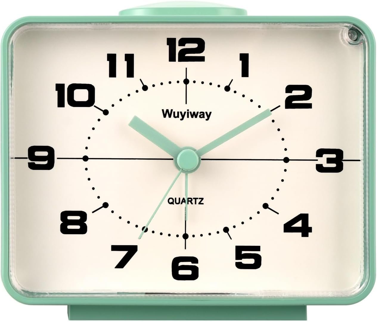 Retro Analog Alarm Clock,Battery Operated,4" Vintage Decor for Bedroom, Nightstand, Bedside, Desk, Table,Silent,Lighted on Demand and Snooze,Ascending Beep Sounds,Easy to Set(Green) - Image 2