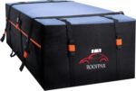 RoofPax Car Rooftop Cargo Carrier Bag Waterproof Storage - Including Double Zippers15 cft. with Heavy-Duty Tie-Down Straps fit Cars with/Without Roof Top Rack or Side Rails. - Image 2