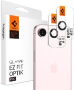 Spigen Camera Lens Screen Protector [GlasTR Optik Pro] designed for iPhone 17e, iPhone 16e - Black [2 Pack] - Image 2