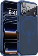 Strong Magnetic for iPhone 17 Pro Case with Camera Lens Protector[ Military-Grade Protection] Compatible with MagSafe Shockproof Slim Thin Cover case for iPhone 17 Pro 6.3 inch, Deep Blue - Image 2