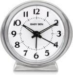 Westclox Classic Baby Ben Alarm Clock - Authentic 1964 Design, Reliable Beep White Alarm Clock, Battery Operated, Metal Bezel - Image 2