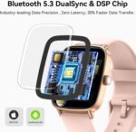 Smart Watch for Women, 1.85" HD AMOLED Fitness Tracker (Answer/Call) with 24/7 Heart Rate/Sleep/SpO2 Monitor for iPhone & Android, 120+ Sports Modes Smartwatch with IP68 Waterproof, 2 Bands - Image 3