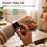 Smart Watch for Women, 1.85" HD AMOLED Fitness Tracker (Answer/Call) with 24/7 Heart Rate/Sleep/SpO2 Monitor for iPhone & Android, 120+ Sports Modes Smartwatch with IP68 Waterproof, 2 Bands - Image 4