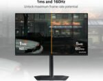 GIGABYTE - M27UP - 27" SS IPS Gaming Monitor - UHD 3840x2160-160Hz - 1ms GTG - AMD FreeSync Premium, G-SYNC Compatible - Dual Mode - Type C KVM - HDMI, DP, Type-C - Height and Tilt Adjustable -Black - Image 4