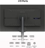 GIGABYTE - M27UP - 27" SS IPS Gaming Monitor - UHD 3840x2160-160Hz - 1ms GTG - AMD FreeSync Premium, G-SYNC Compatible - Dual Mode - Type C KVM - HDMI, DP, Type-C - Height and Tilt Adjustable -Black - Image 5