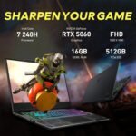 msi Cyborg 15.6" 144Hz FHD IPS Gaming Laptop, Intel Core 7-240H, 16GB RAM,1.5TB Storage (512GB SSD+1TB Docking Station), NVIDIA GeForce RTX 5060, Backlit Keyboard, HD Webcam, Wi-Fi 6E, Win 11, Black - Image 4
