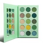 Afflano Green Eyeshadow Palette, Green Glitter Eyeshadow Highly Pigmented, Forest Emerald Christmas Makeup Palettes, Yellow Lime Grass Greenish Makeup Eye Shadow Pallet 15 Color - Image 6