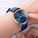 OLEVS Women's Watches for Ladies Female Wrist Watch Leather Band Waterproof Thin Minimalist Casual Simple Dress Quartz Analog with Date Calendar - Image 6
