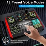 Podcast Microphone Bundle with Live Sound Board Audio Mixer, Podcast Equipment Bundle with 3.5mm Condenser Microphone(P15) for Pc/Phone Live Streaming Singing Gaming, Voice Changer, Denoise - Image 9