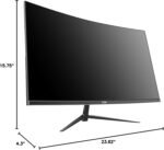ZZA 27 Inch Curved Gaming Monitor 200Hz|180Hz|144HZ 1ms FHD 1080P Computer Screen FreeSync|130% sRGB|HDR|Low Blue Light|HDMI DP Ports|VESA Mount|Metal Stand - Image 9