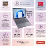 Lenovo Gaming Laptop, 15" WUXGA IPS Display, AMD Ryzen 5 7535HS, 16GB DDR5 RAM, 512GB PCIe SSD, Radeon 660M Graphics, Copilot AI PC, HDMI, Type-C, WiFi 6, Bluetooth 5.3, Luna Grey, Windows 11 Home - Image 3