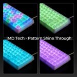 HITIME x XVX M67 Wireless 60% Percent Keyboard, QMK/VIA Topographic Gaming Keyboard, Tri-Mode Thocky Creamy Mechanical Key Board, Hot Swappable Gasket Mount RGB IMD Tech for Win/Mac(JadeStone) - Image 5