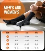 PULIOU Merino Wool Hiking Socks for Men Women, 3 Pairs Lightweight Breathable Hiking Socks with Seamless Toe and Arch Support - Image 8