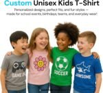 Custom Shirts for Kids Personalized Cotton T Shirts for Boys Girls Children Customized DTF Print Custom Kids Shirt Tshirt Upload Your Design Large Black Tshirt - Image 5